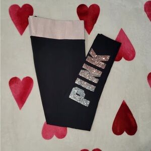 ♥️✨️VS Pink Victoria's Secret ombre bling sequin yoga pants leggings ♥️✨️